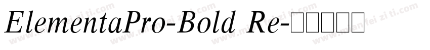 ElementaPro-Bold Re字体转换